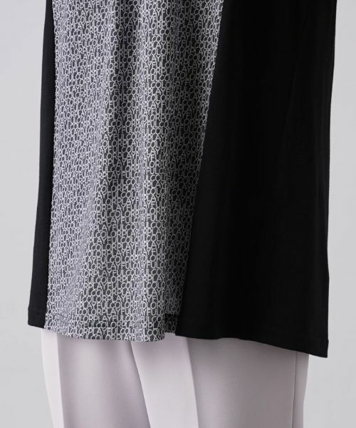 Leilian / レリアン シャツ・ブラウス | フリルネックロゴ切替半袖プルオーバー | 詳細8