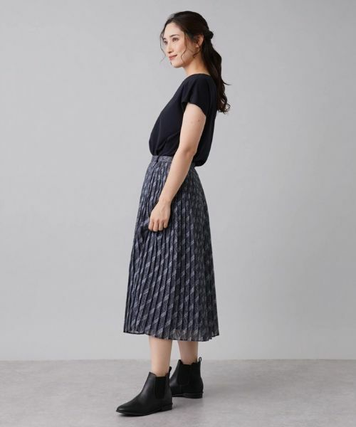 Leilian / レリアン ロング・マキシ丈スカート | 総柄プリーツスカート | 詳細2