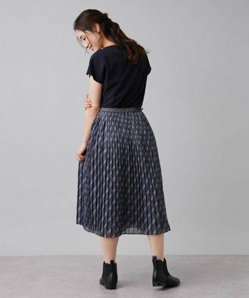 Leilian / レリアン ロング・マキシ丈スカート | 総柄プリーツスカート | 詳細3