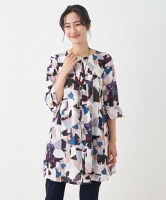 Leilian / レリアン シャツ・ブラウス | ジオメトリック柄チュニックブラウス