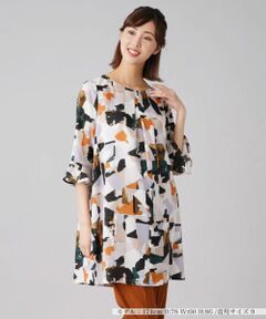 Leilian / レリアン シャツ・ブラウス | ジオメトリック柄チュニックブラウス