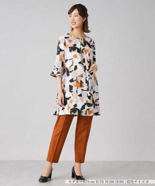 Leilian / レリアン シャツ・ブラウス | ジオメトリック柄チュニックブラウス | 詳細1