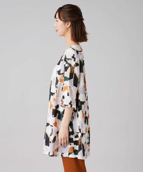 Leilian / レリアン シャツ・ブラウス | ジオメトリック柄チュニックブラウス | 詳細5