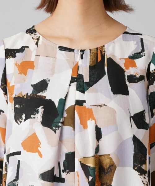 Leilian / レリアン シャツ・ブラウス | ジオメトリック柄チュニックブラウス | 詳細7
