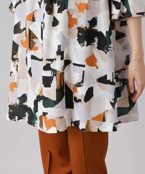 Leilian / レリアン シャツ・ブラウス | ジオメトリック柄チュニックブラウス | 詳細9