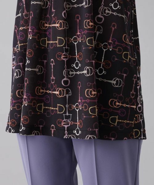 Leilian / レリアン カットソー | ビットプリント8分袖プルオーバー | 詳細10