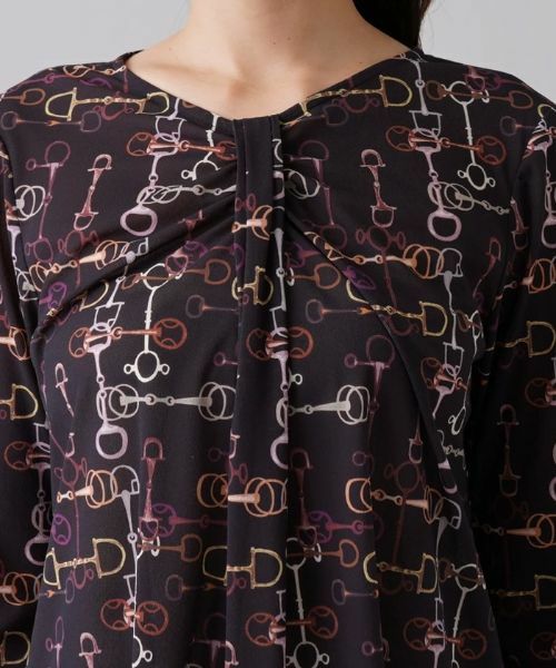 Leilian / レリアン カットソー | ビットプリント8分袖プルオーバー | 詳細7