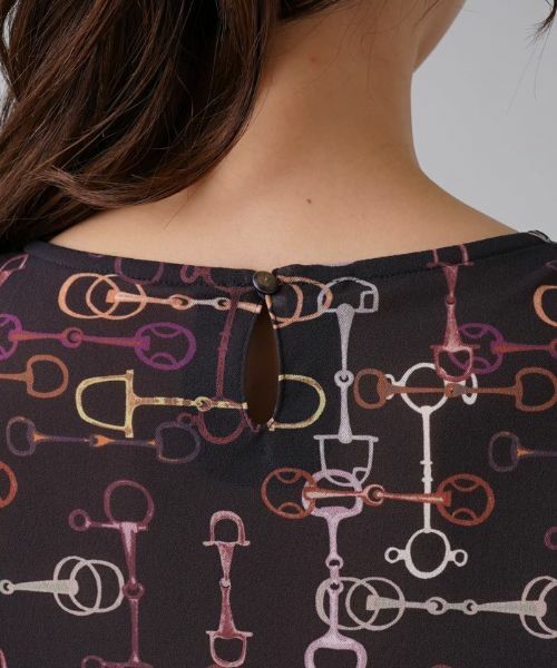 Leilian / レリアン カットソー | ビットプリント8分袖プルオーバー | 詳細8