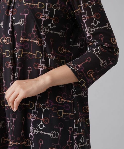 Leilian / レリアン カットソー | ビットプリント8分袖プルオーバー | 詳細9