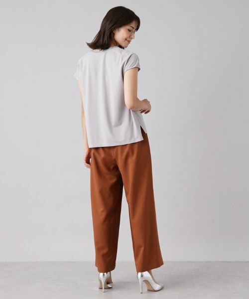 Leilian / レリアン カットソー | ビジューキーネックカットソー | 詳細13