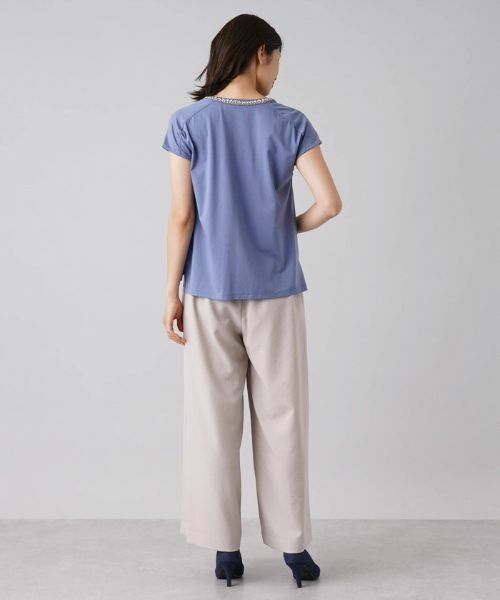 Leilian / レリアン カットソー | ビジューキーネックカットソー | 詳細16