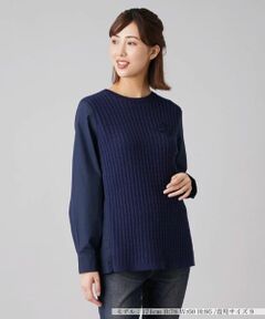 Leilian / レリアン ニット・セーター | ケーブルニット切替プルオーバー