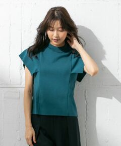 Leilian / レリアン ニット・セーター | カバーショルダー切替ニットプルオーバー