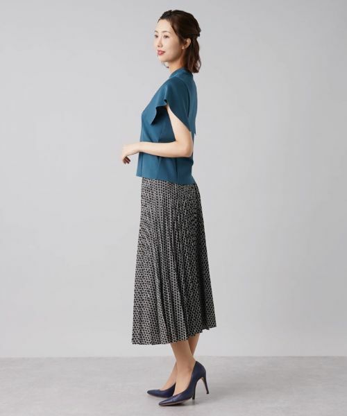 Leilian / レリアン ニット・セーター | カバーショルダー切替ニットプルオーバー | 詳細3