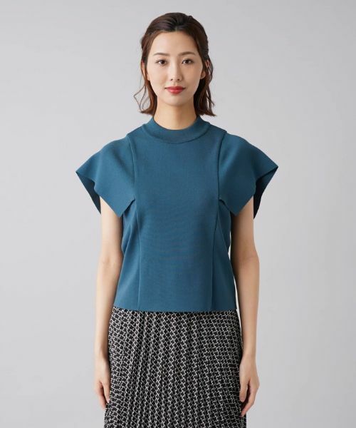 Leilian / レリアン ニット・セーター | カバーショルダー切替ニットプルオーバー | 詳細5