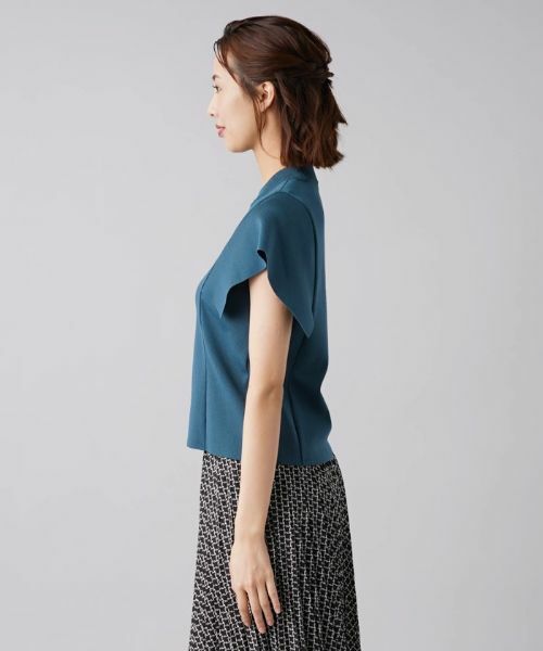 Leilian / レリアン ニット・セーター | カバーショルダー切替ニットプルオーバー | 詳細6