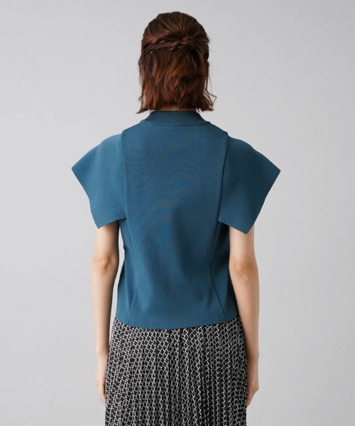 Leilian / レリアン ニット・セーター | カバーショルダー切替ニットプルオーバー | 詳細7