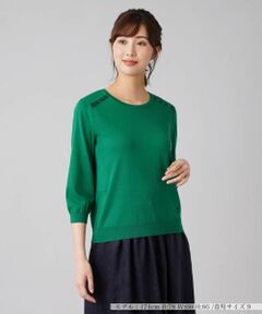 Leilian / レリアン ニット・セーター | ショルダーボタンクルーネックニット