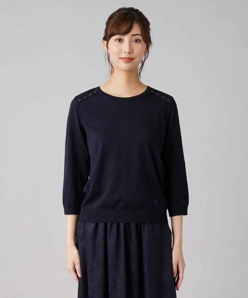 Leilian / レリアン ニット・セーター | ショルダーボタンクルーネックニット | 詳細4