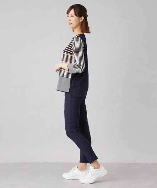 Leilian / レリアン ニット・セーター | マルチボーダー7分袖ニット | 詳細2