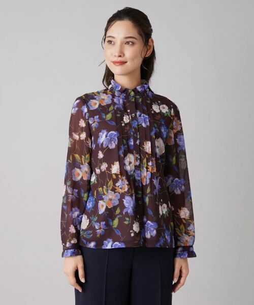 Leilian / レリアン シャツ・ブラウス | フラワー長袖ブラウス | 詳細7