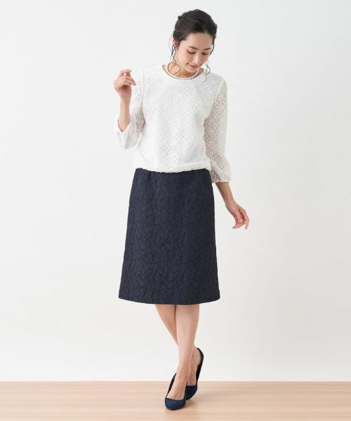 Leilian / レリアン シャツ・ブラウス | 7分袖レースブラウス【セレモニー】 | 詳細13