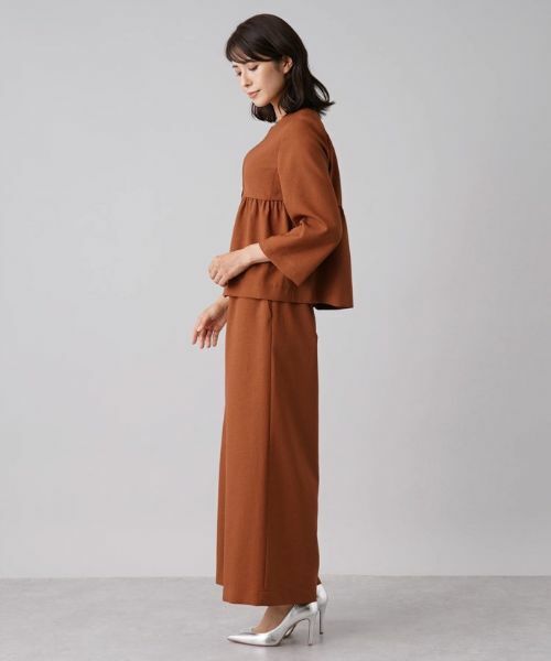 Leilian / レリアン テーラードジャケット | 【セットアップ対応商品】洗えるペプラム切替ノーカラージャケット | 詳細12