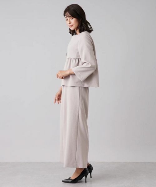 Leilian / レリアン テーラードジャケット | 【セットアップ対応商品】洗えるペプラム切替ノーカラージャケット | 詳細2