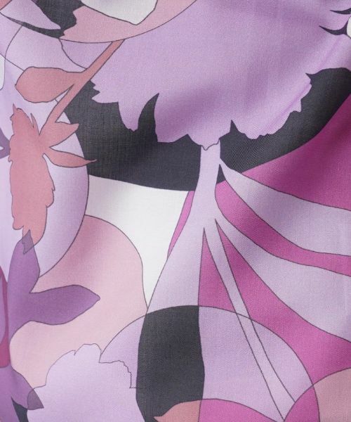 Leilian / レリアン シャツ・ブラウス | 幾何学柄プリント7分袖ブラウス | 詳細10