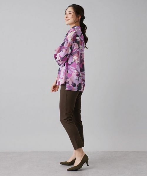 Leilian / レリアン シャツ・ブラウス | 幾何学柄プリント7分袖ブラウス | 詳細2