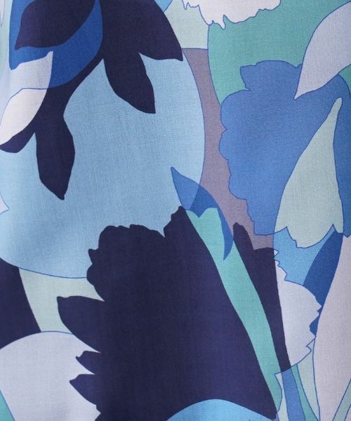 Leilian / レリアン シャツ・ブラウス | 幾何学柄Vネックオーバーブラウス | 詳細10