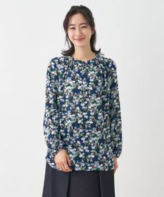 Leilian / レリアン シャツ・ブラウス | 小花柄チュニックブラウス