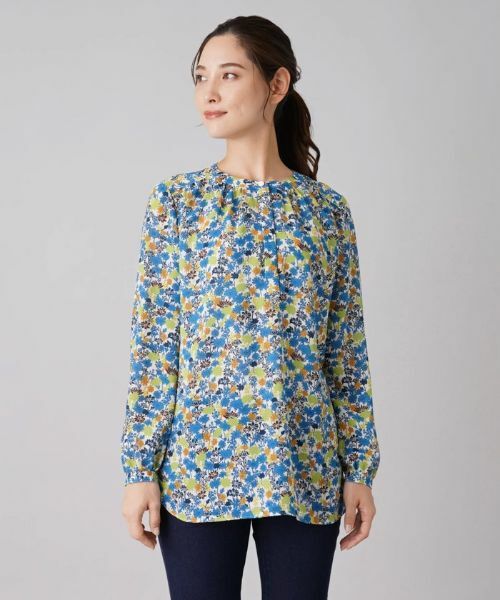 Leilian / レリアン シャツ・ブラウス | 小花柄チュニックブラウス | 詳細4