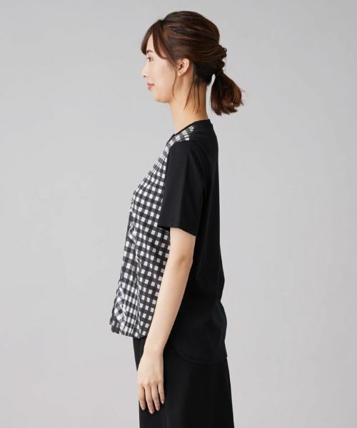 Leilian / レリアン シャツ・ブラウス | 3Dプリントフリルギンガム切替カットソー | 詳細5