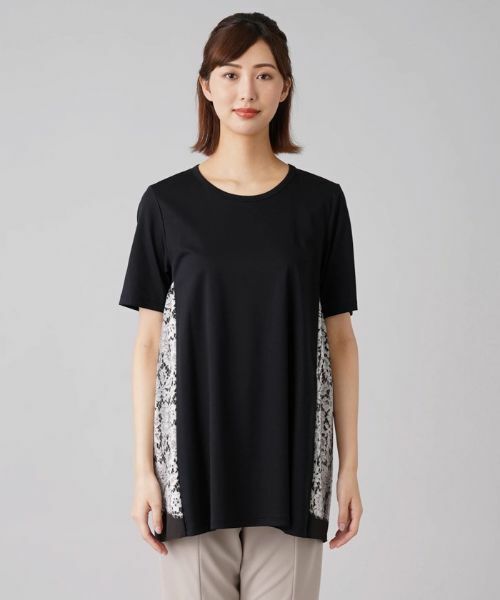 Leilian / レリアン シャツ・ブラウス | バックプリントレースカットソー | 詳細4