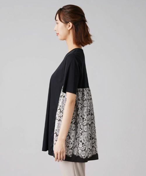 Leilian / レリアン シャツ・ブラウス | バックプリントレースカットソー | 詳細5