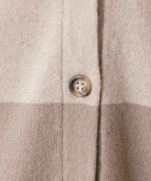 Leilian / レリアン カーディガン・ボレロ | カラーブロックVネックカーディガン【HAND】 | 詳細11