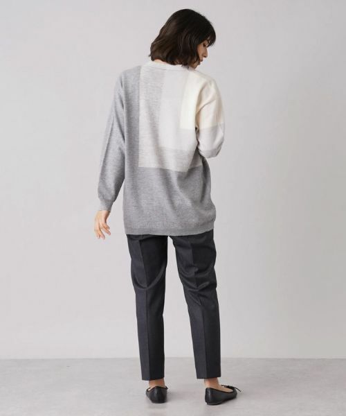 Leilian / レリアン カーディガン・ボレロ | カラーブロックVネックカーディガン【HAND】 | 詳細14