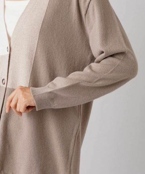 Leilian / レリアン カーディガン・ボレロ | カラーブロックVネックカーディガン【HAND】 | 詳細9