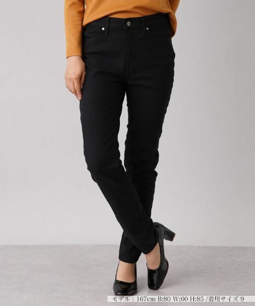 Leilian / レリアン デニムパンツ | 【あったか素材】スキニーデニムパンツ【L JEANS】(ブラック)