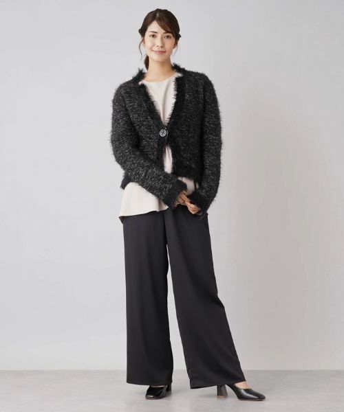 Leilian / レリアン テーラードジャケット | 起毛ニットジャケット | 詳細1
