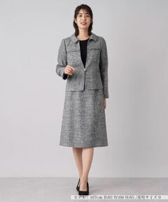 Leilian / レリアン セットアップ | ラメツイードジャケット×スカートセットアップ