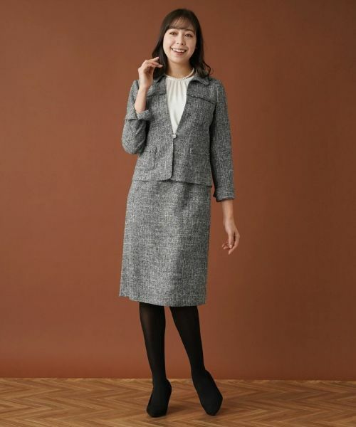 Leilian / レリアン セットアップ | ラメツイードジャケット×スカートセットアップ | 詳細26