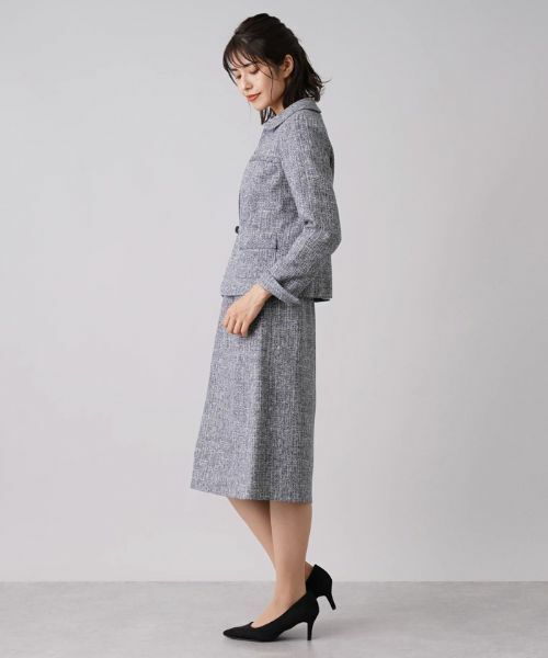 Leilian / レリアン セットアップ | ラメツイードジャケット×スカートセットアップ | 詳細6