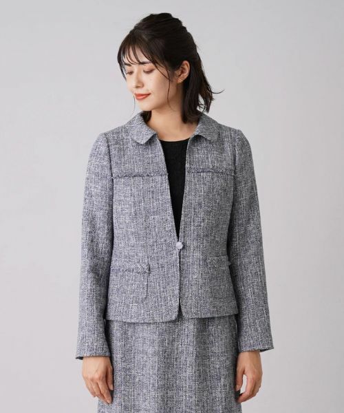 Leilian / レリアン セットアップ | ラメツイードジャケット×スカートセットアップ | 詳細8