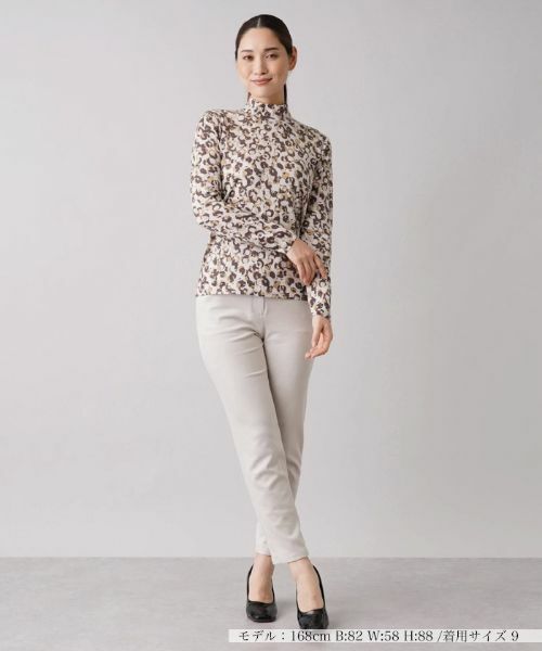 Leilian / レリアン ニット・セーター | 総柄ハイネックプルオーバー【Cariaggi】 | 詳細1