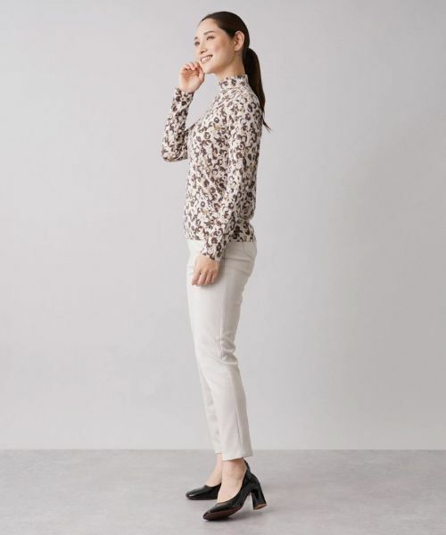 Leilian / レリアン ニット・セーター | 総柄ハイネックプルオーバー【Cariaggi】 | 詳細2