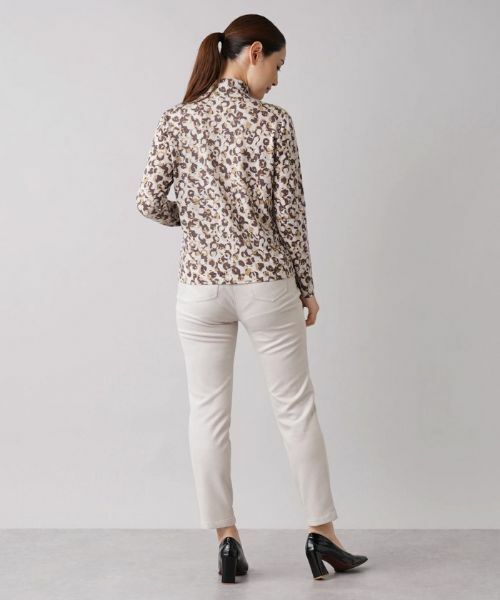 Leilian / レリアン ニット・セーター | 総柄ハイネックプルオーバー【Cariaggi】 | 詳細3