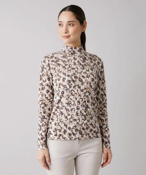 Leilian / レリアン ニット・セーター | 総柄ハイネックプルオーバー【Cariaggi】 | 詳細4