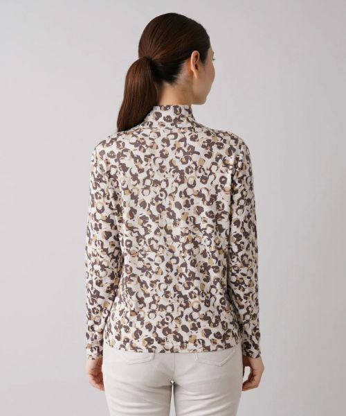 Leilian / レリアン ニット・セーター | 総柄ハイネックプルオーバー【Cariaggi】 | 詳細6